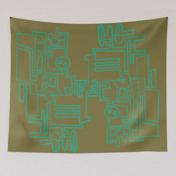 Item preview, Mask Maze/ Khaki designed and sold by Karen Eutemey.