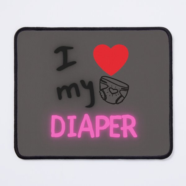 Item preview, I Heart/Love My Diaper ABDL - Pink designed and sold by DaddyKoti.