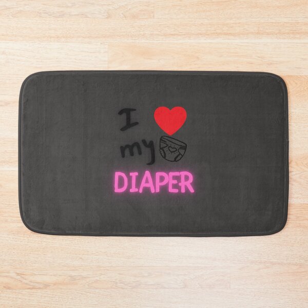 Item preview, I Heart/Love My Diaper ABDL - Pink designed and sold by DaddyKoti.