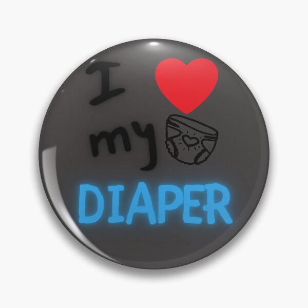 Item preview, I Heart/Love My Diaper ABDL - Blue designed and sold by DaddyKoti.