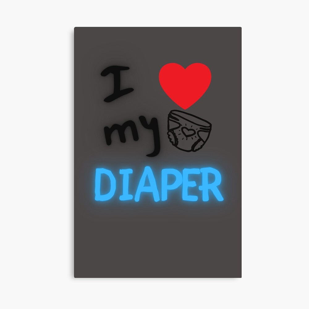 I Heart/Love My Diaper ABDL - Blue