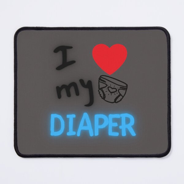 Item preview, I Heart/Love My Diaper ABDL - Blue designed and sold by DaddyKoti.