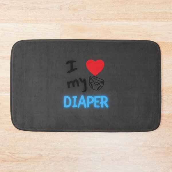 Item preview, I Heart/Love My Diaper ABDL - Blue designed and sold by DaddyKoti.