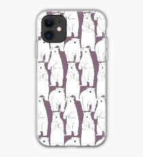 Polar Bears Mauve iPhone Case