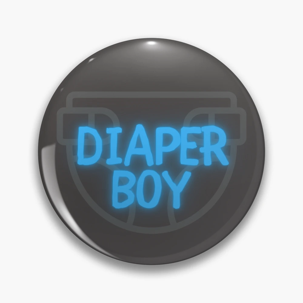 Diaper Boy Graphic ABDL - Blue Pin