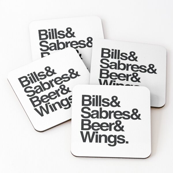 Item preview, Bills & Sabres & Beer & Wings (black text) designed and sold by sarahnewhouse.