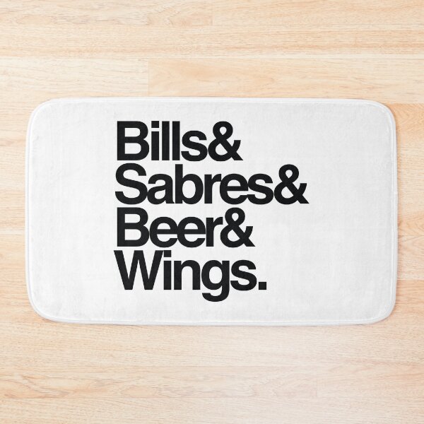 Item preview, Bills & Sabres & Beer & Wings (black text) designed and sold by sarahnewhouse.
