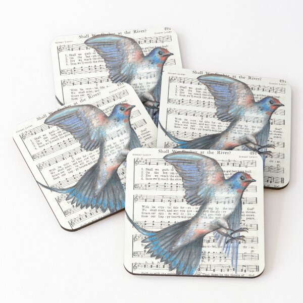 Item preview, Barn Swallow Upcycled Book Page  designed and sold by Kelley-Art.