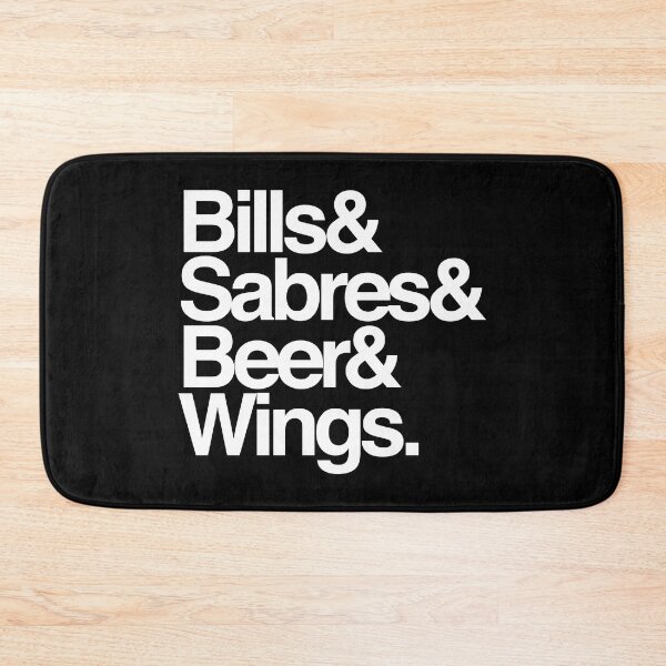 Item preview, Bills & Sabres & Beer & Wings (white text) designed and sold by sarahnewhouse.