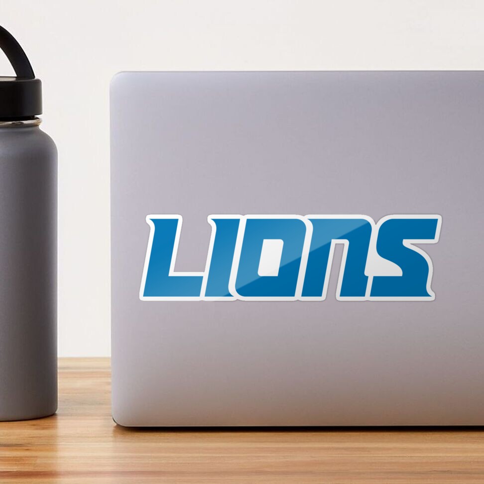 Detroit Lions Sign 12x12 Plastic Stop Style Wordmark CO - Sports Fan Shop