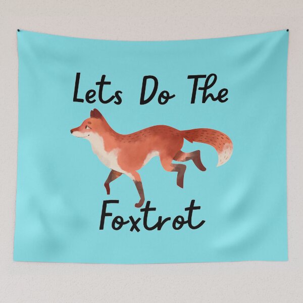 Item preview, Lets Do The Foxtrot blue version designed and sold by Cora Gregory.