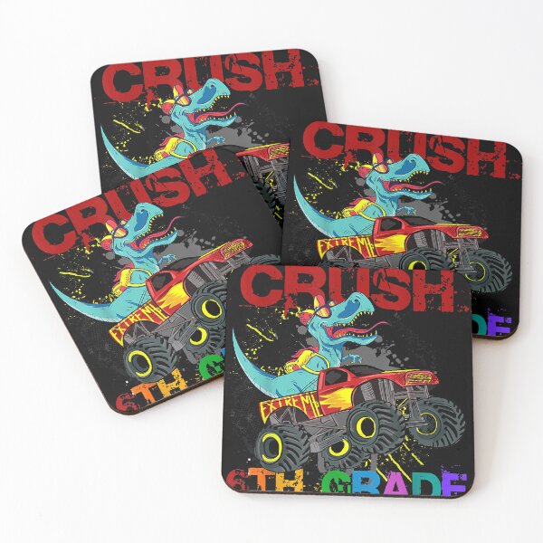 Item preview, Crush 6th Grade Dinosaur Monster Truck Back To School Boys designed and sold by respondenttif.