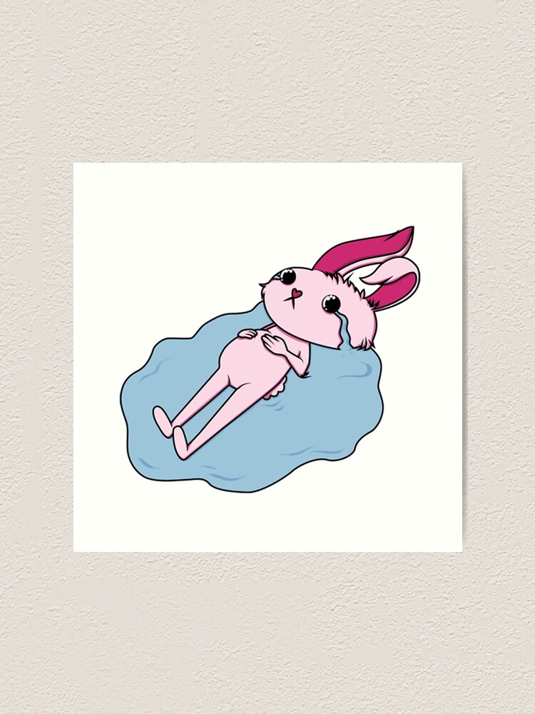 "Rabbit crying meme" Art Print for Sale by CuteKaley | Redbubble