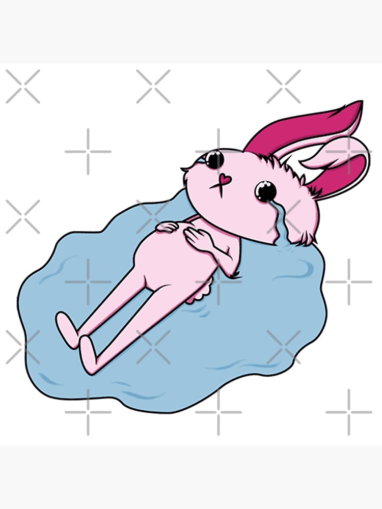 "Rabbit crying meme" Poster by CuteKaley | Redbubble