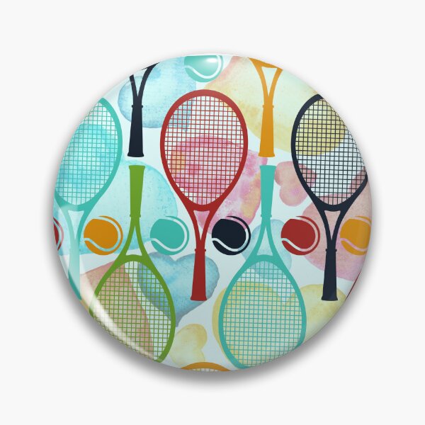 Artikelvorschau, Ich liebe Tennis, mehrfarbiges Design mit Tennisschläger, Bällen und Herzen entworfen und verkauft von sweetees4u.