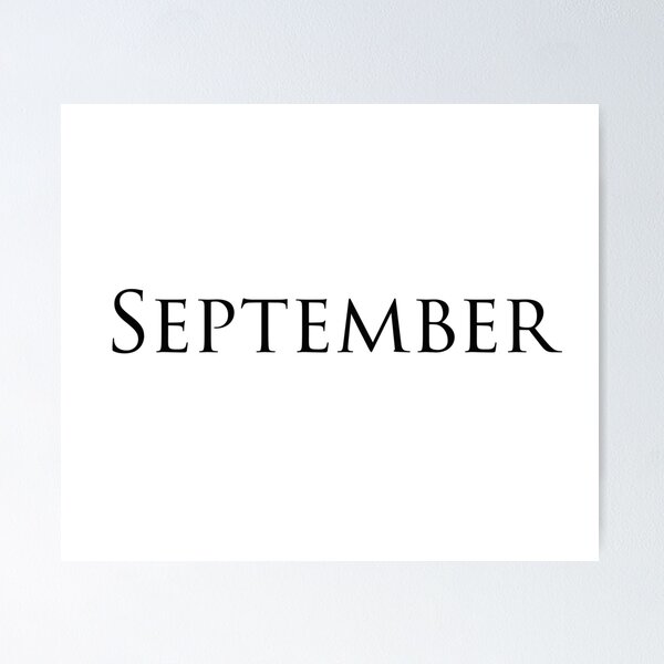 Item preview, September designed and sold by Words And Letters.