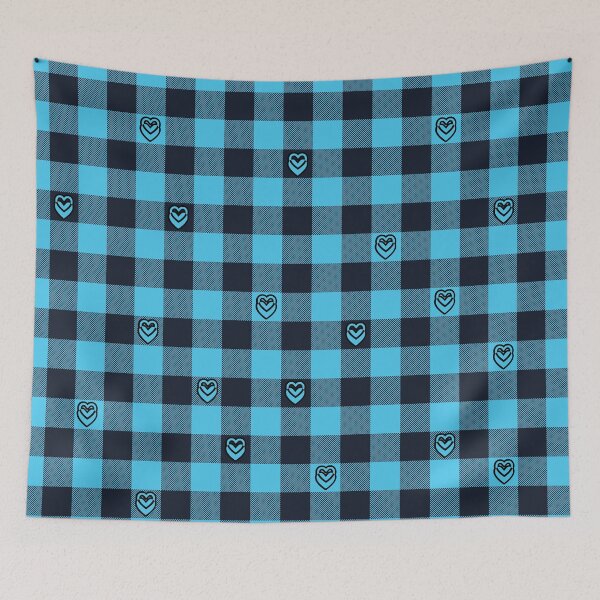 Item preview, Coupled Hearts Plaid with Blue 'n Black designed and sold by CoffeeWires.