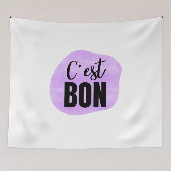 Item preview, C'est Bon Purple French Phrase for It's Good designed and sold by JanesCreations.
