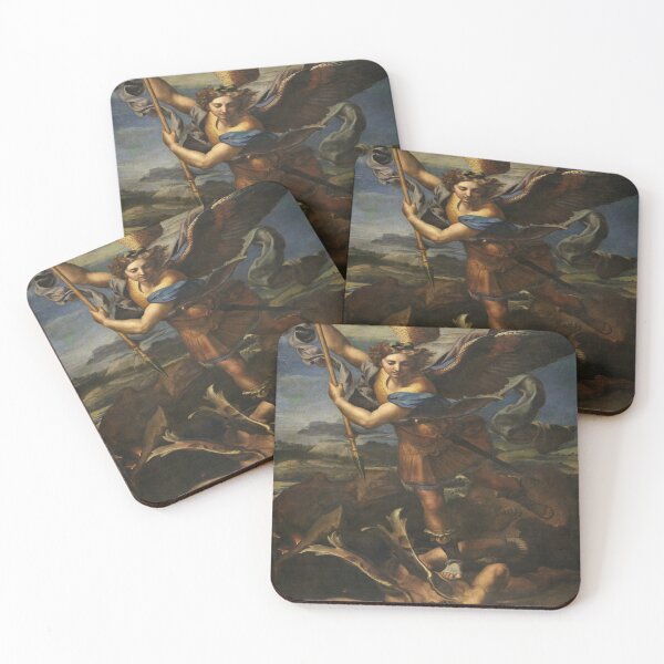 Item preview, Raphael's Saint Michael Vanquishing Satan designed and sold by mosfunky.