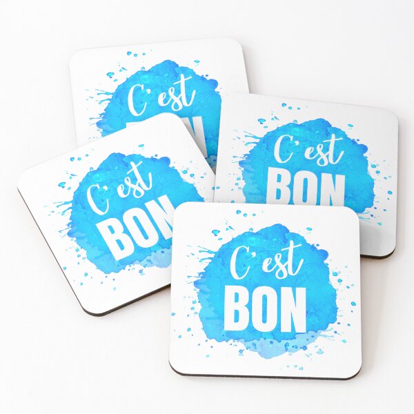 Aperçu de l'œuvre C'est Bon Blue Phrase française pour c'est bon créée et vendue par JanesCreations.