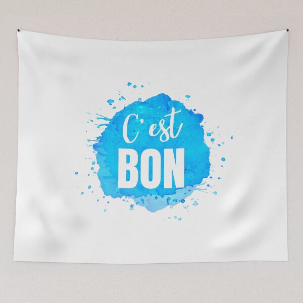 Item preview, C'est Bon Blue French Phrase for It's Good designed and sold by JanesCreations.