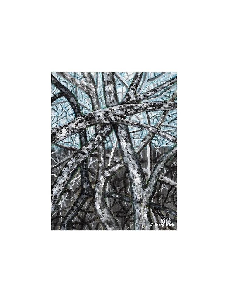 Thumbnail 3 of 3, Scarf, 'Blue Ridge Ruminations #9' designed and sold by Jerry Kirk.
