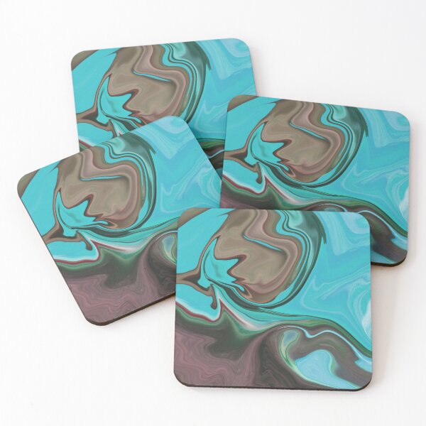 Item preview, Aqua and Chocolate Abstract designed and sold by slimbirdy.