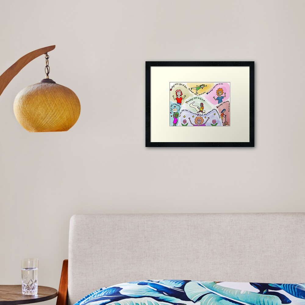 Monday's Child - Poem Framed Art Print