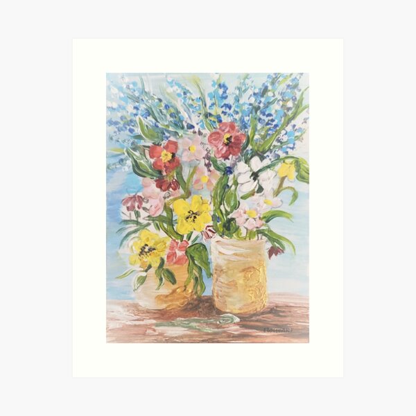 Item preview, Bouquets in Gold Vases designed and sold by EloiseArt.