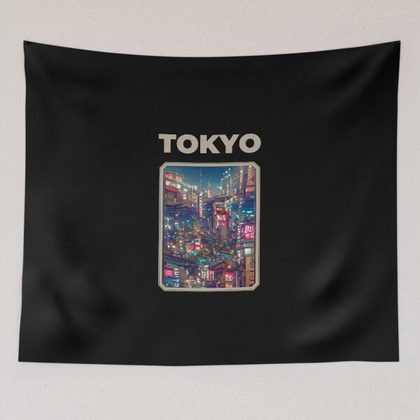 Item preview, Tokyo Sci-Fi City Night Lights Abstract Japanese Anime designed and sold by patricklevar.