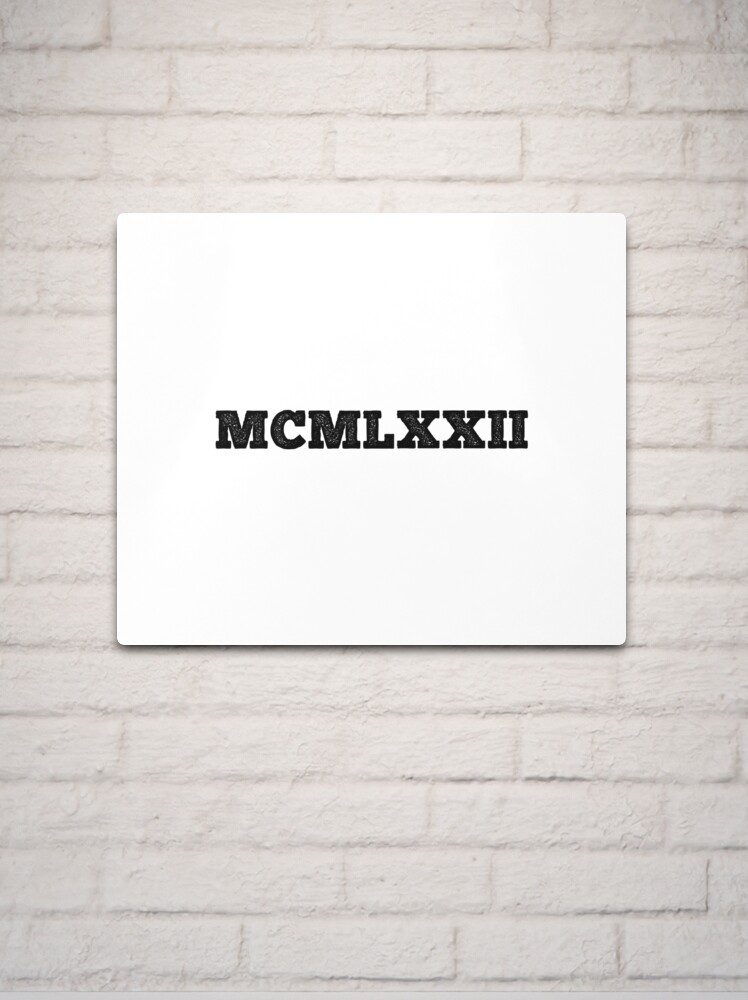 1972 Roman Numerals