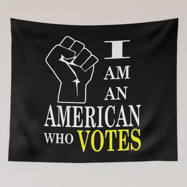 Item preview, I am an American Who VOTES - Black Fist - Design designed and sold by LthrDaddyBear.