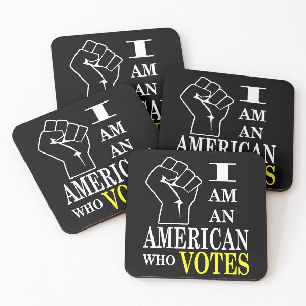 Item preview, I am an American Who VOTES - Black Fist - Design designed and sold by LthrDaddyBear.