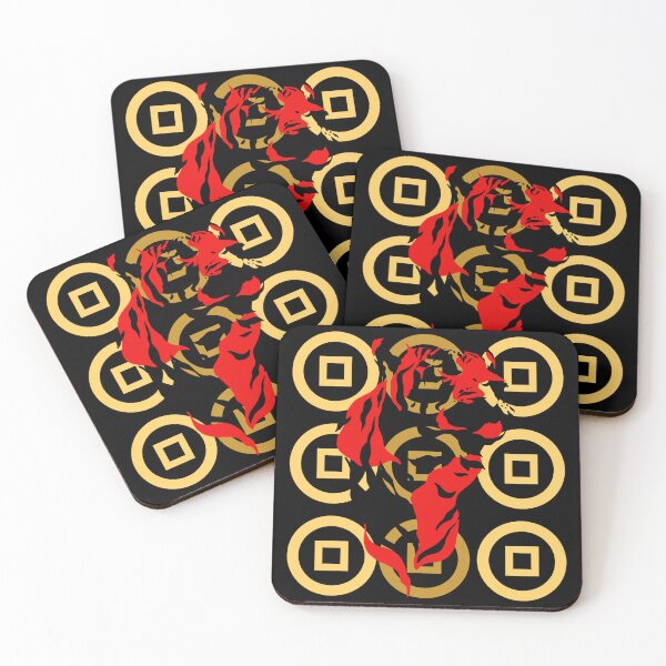 Item preview, Red Tiger Golden Coin Fabric designed and sold by RnssncCo.