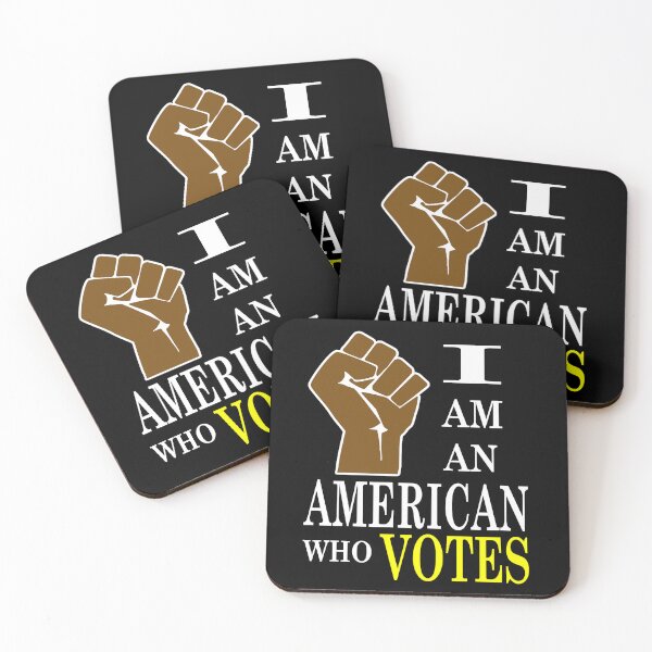 Item preview, I am an American Who VOTES - Brown Fist - Design designed and sold by LthrDaddyBear.