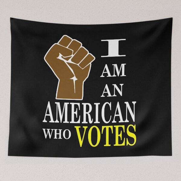 Item preview, I am an American Who VOTES - Brown Fist - Design designed and sold by LthrDaddyBear.