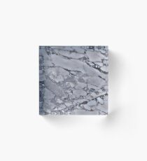 Indigo Blue Marble Acrylic Block