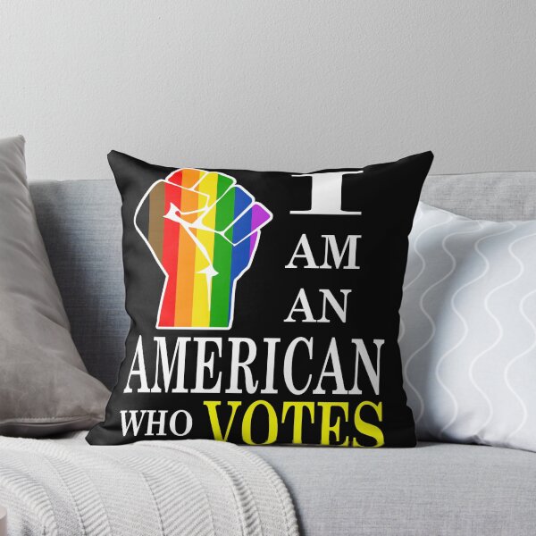 Item preview, I am an American Who VOTES - Philadelphia Pride Flag Fist - Design designed and sold by LthrDaddyBear.