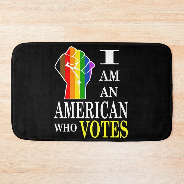 Item preview, I am an American Who VOTES - Philadelphia Pride Flag Fist - Design designed and sold by LthrDaddyBear.