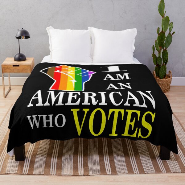 Item preview, I am an American Who VOTES - Philadelphia Pride Flag Fist - Design designed and sold by LthrDaddyBear.