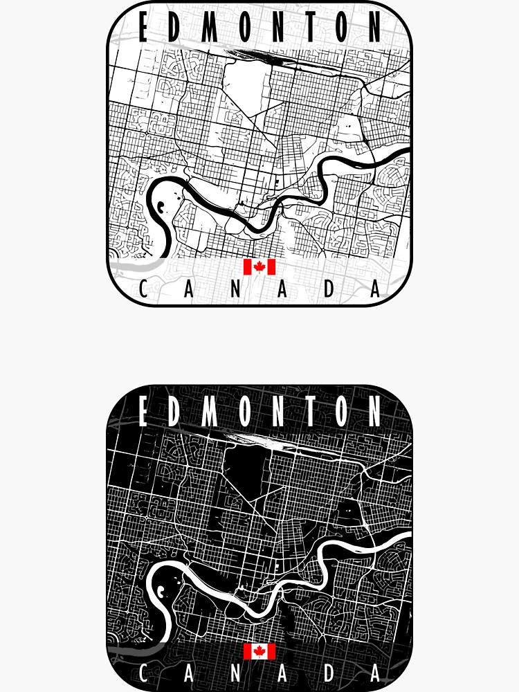 "EDMONTON MAP CANADA Sticker Pack" Sticker for Sale by hatimelhag