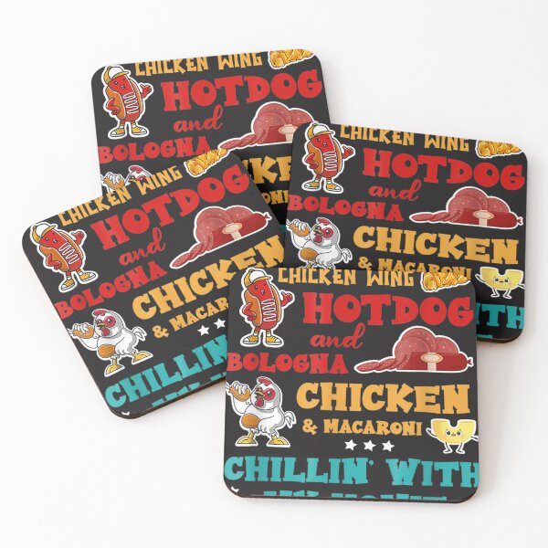 Item preview, Chicken Wing Hot Dog And Bologna Chicken & Macaroni Design T-Shirt designed and sold by MarkusHartmann.