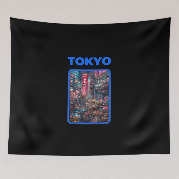 Item preview, Tokyo City Abstract Cyberpunk Sci-Fi Neon Lights designed and sold by patricklevar.