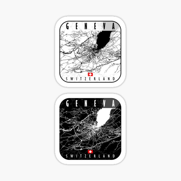 Item preview, GENEVA MAP SWITZERLAND Sticker Pack designed and sold by hatimelhag.