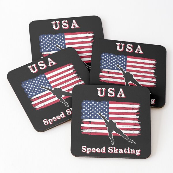 Item preview, USA Speed Skating American USA Flag designed and sold by R&BApparel.