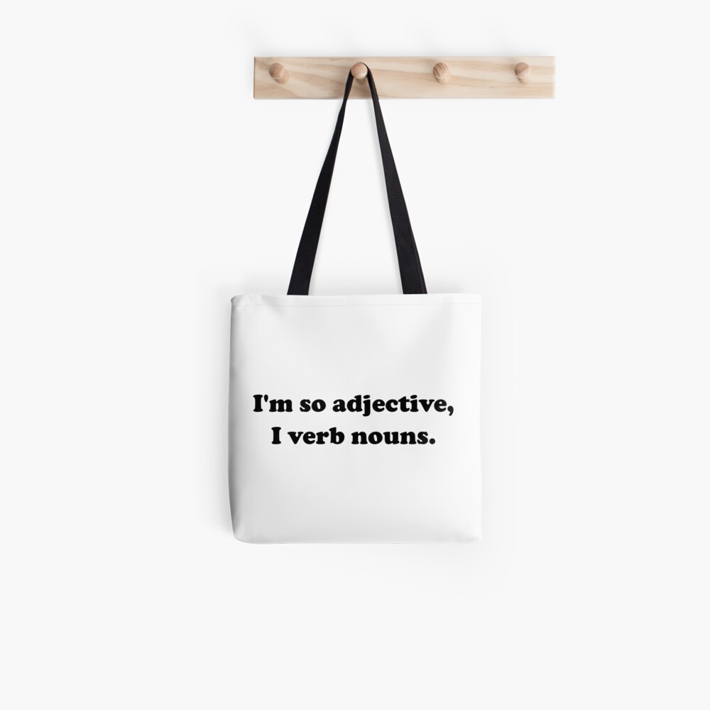 "Adjective Verb Nouns" Tote Bag by TheBestStore Redbubble
