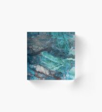 Echter Marmor - Cerulean Blue Marble Texture Acrylblock