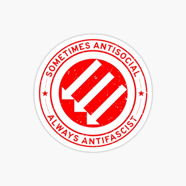 Vista previa del artículo con la obra «A veces Antisocial Siempre Antifascista», diseñado y vendido por afastuff.