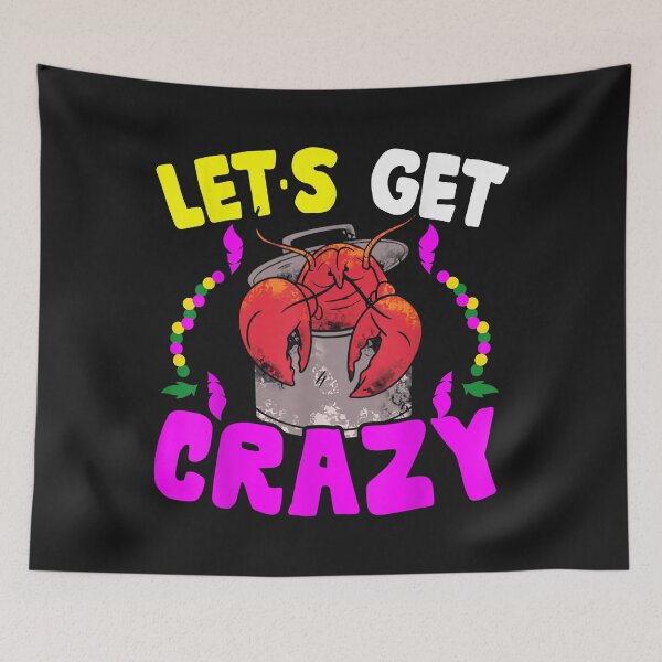 Item preview, Let's Get Crazy Mardi Gras Crawfish Crayfish designed and sold by Lynette1241.
