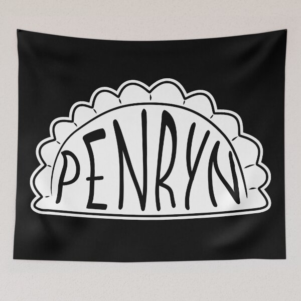 Item preview, Penryn Cornwall England UK Cornish Pasty White Black designed and sold by cashewdays.